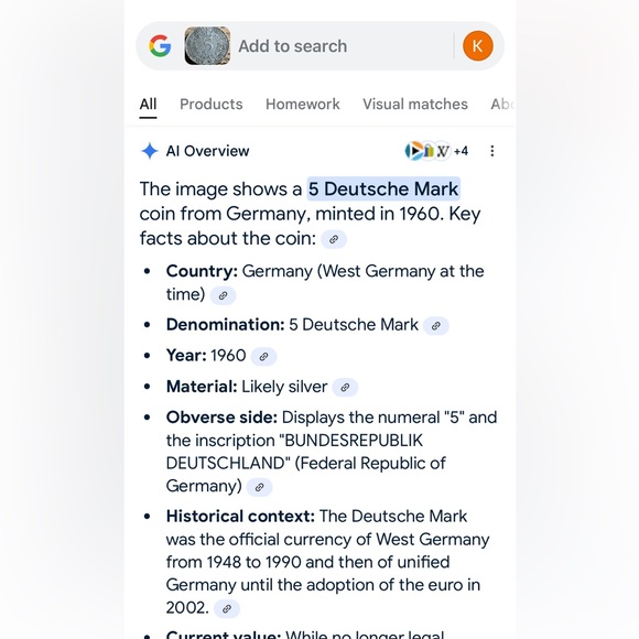 1960 German Coin - Picture 3 of 4